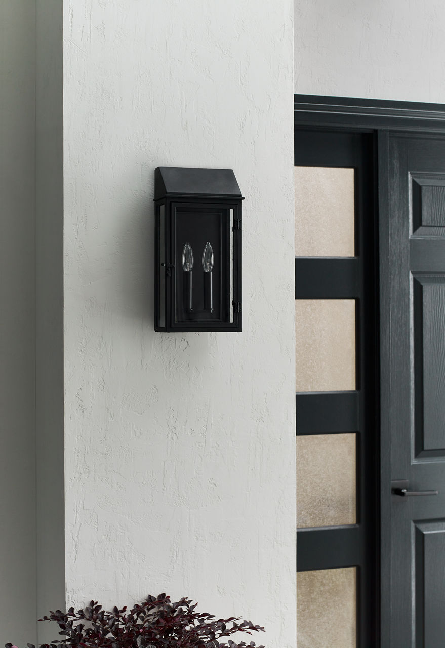 Hingham Medium Outdoor Wall Lantern | Textured Black