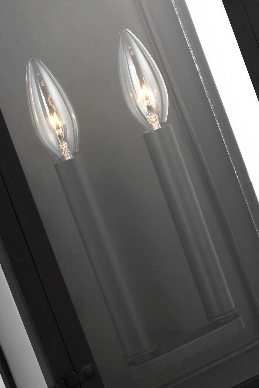 Hingham Large Outdoor Wall Lantern | Textured Black