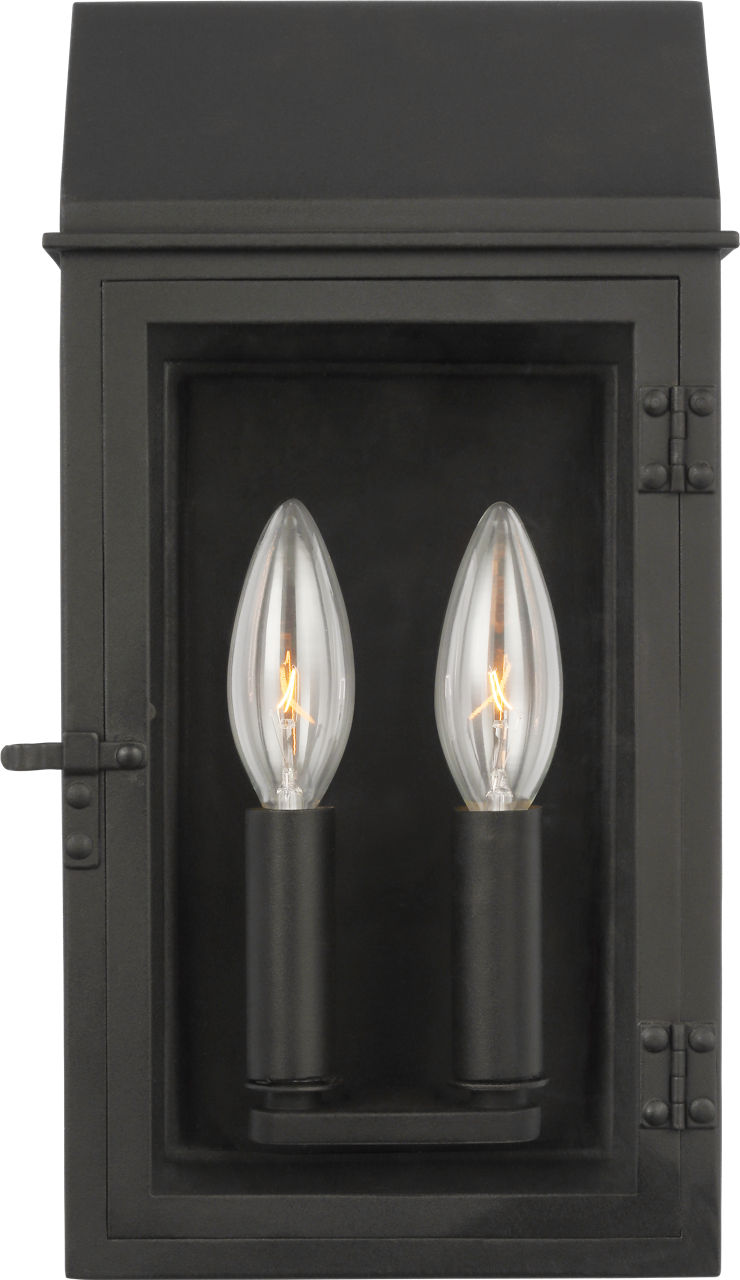 Hingham Small Outdoor Wall Lantern | Textured Black