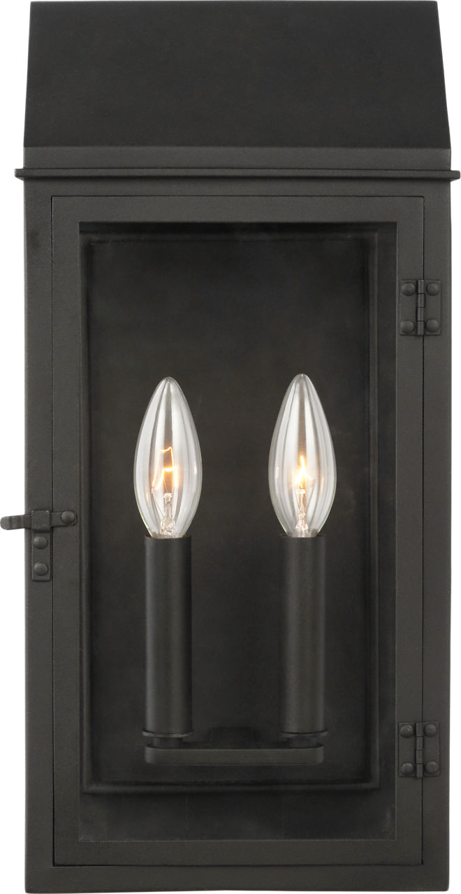 Hingham Medium Outdoor Wall Lantern | Textured Black