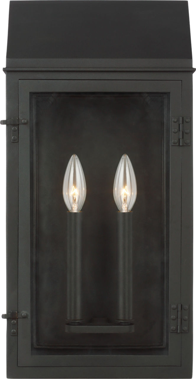 Hingham Large Outdoor Wall Lantern | Textured Black