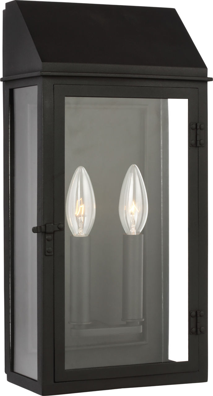 Hingham Medium Outdoor Wall Lantern | Textured Black