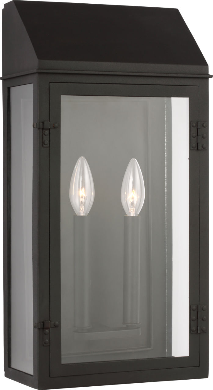 Hingham Large Outdoor Wall Lantern | Textured Black