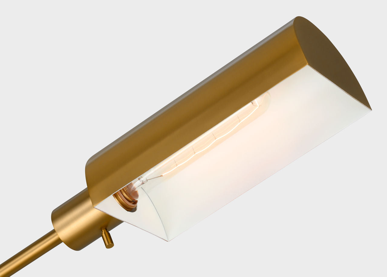 Kenyon Task Floor Lamp Burnished Brass Bulbs Inc