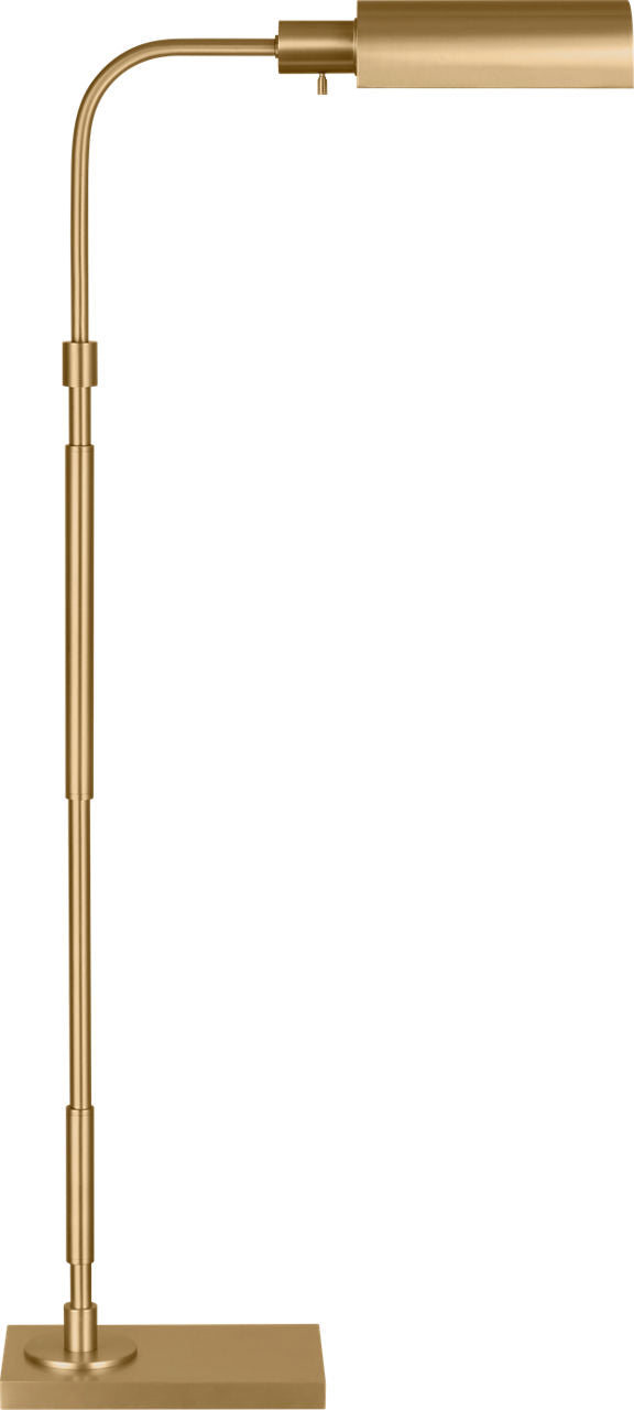 Kenyon Task Floor Lamp Burnished Brass Bulbs Inc
