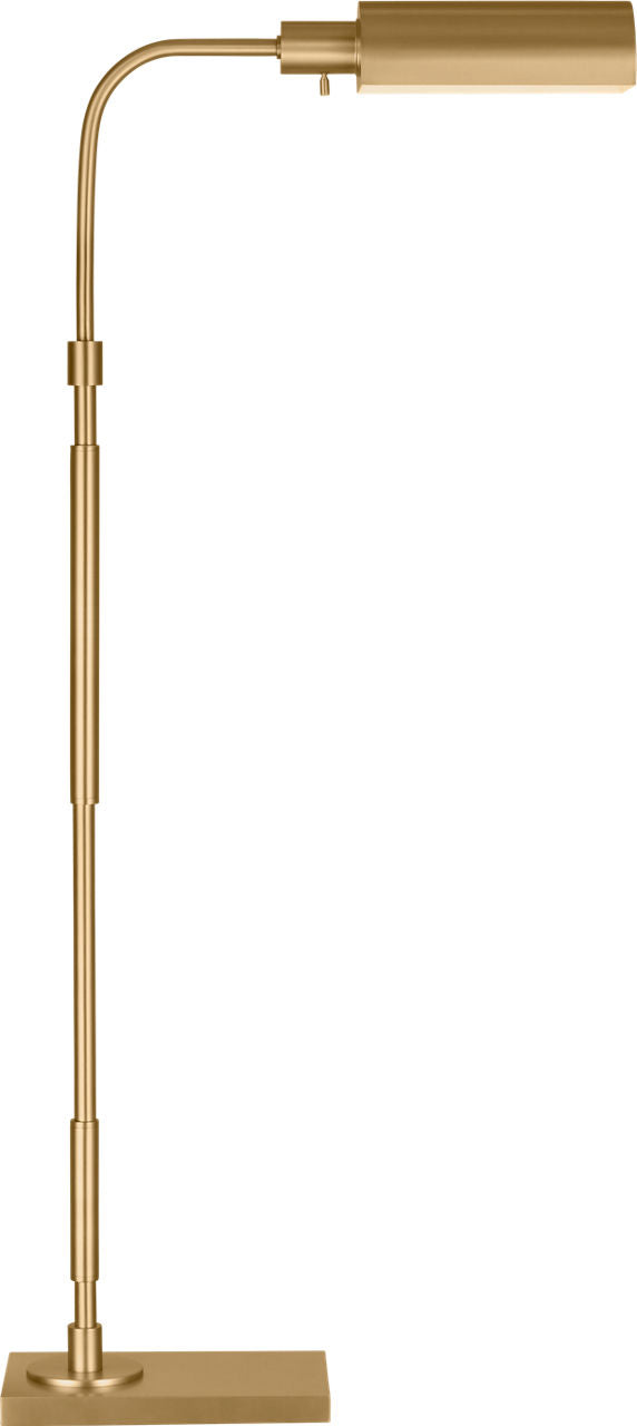 Kenyon Task Floor Lamp Burnished Brass Bulbs Inc