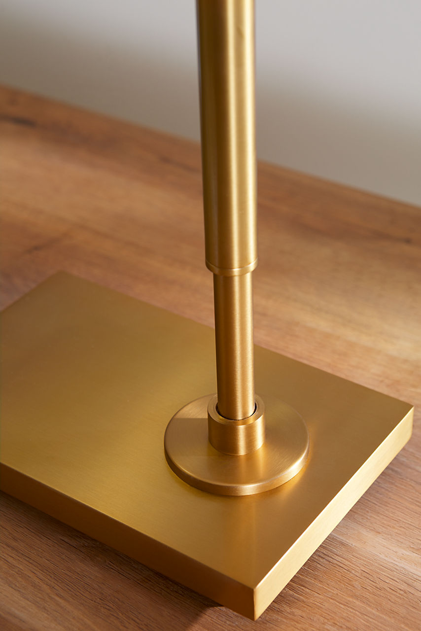 Kenyon Task Table Lamp Burnished Brass Bulbs Inc