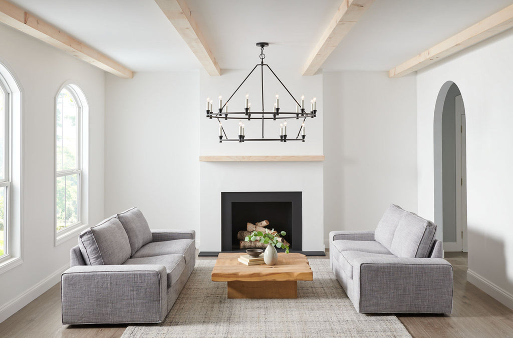 Keystone Large Chandelier Aged Iron