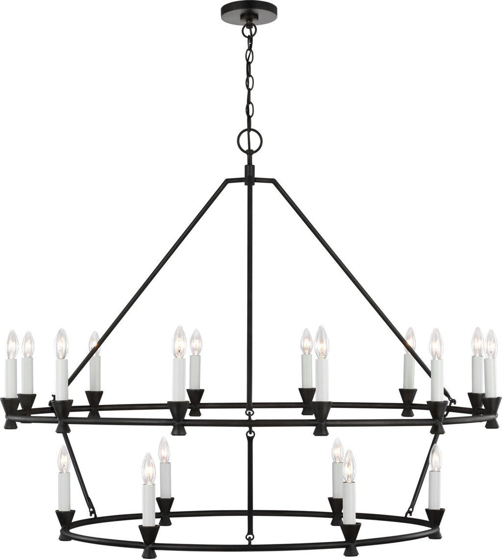Keystone Large Chandelier Aged Iron