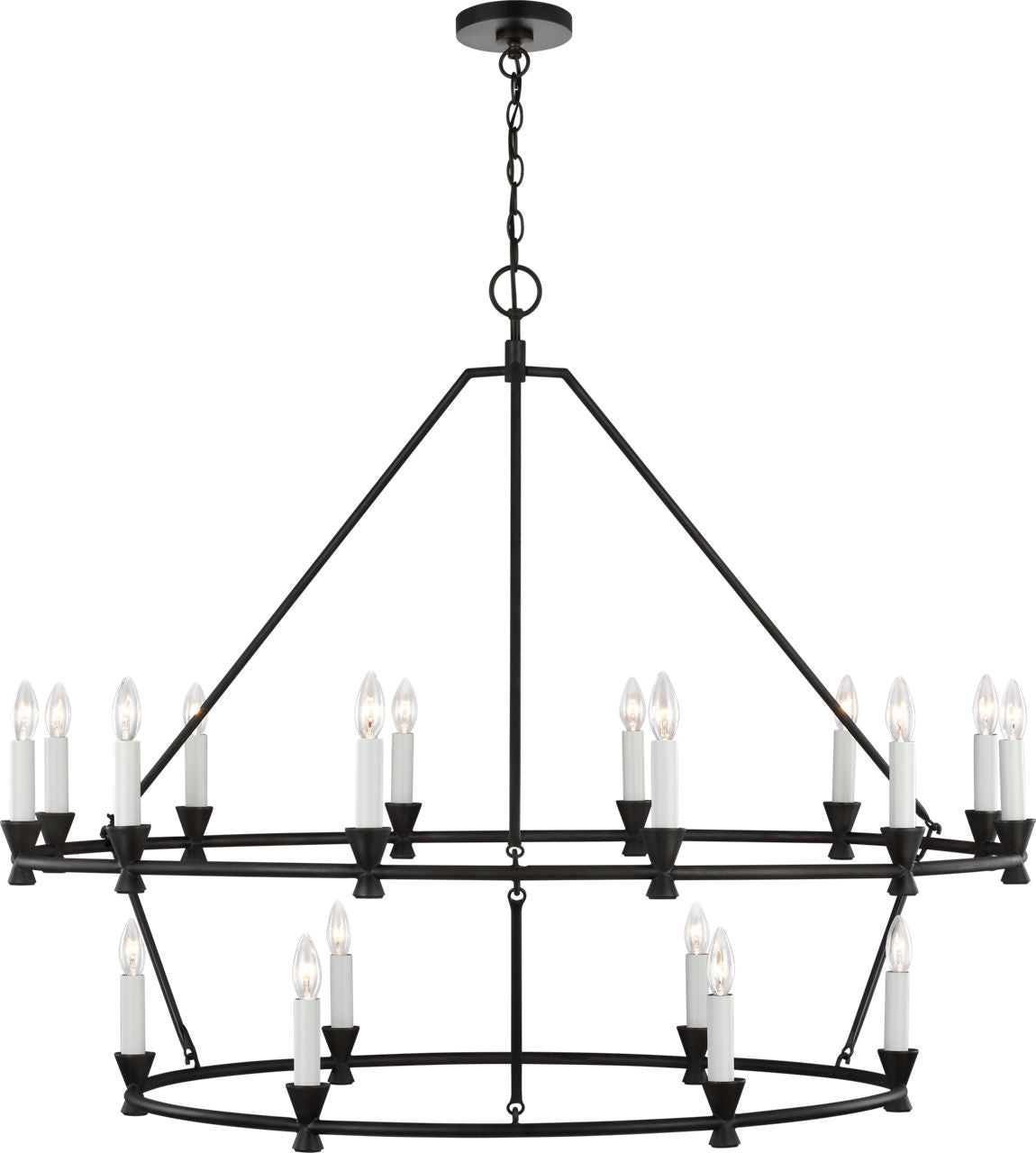 Keystone Large Chandelier Aged Iron