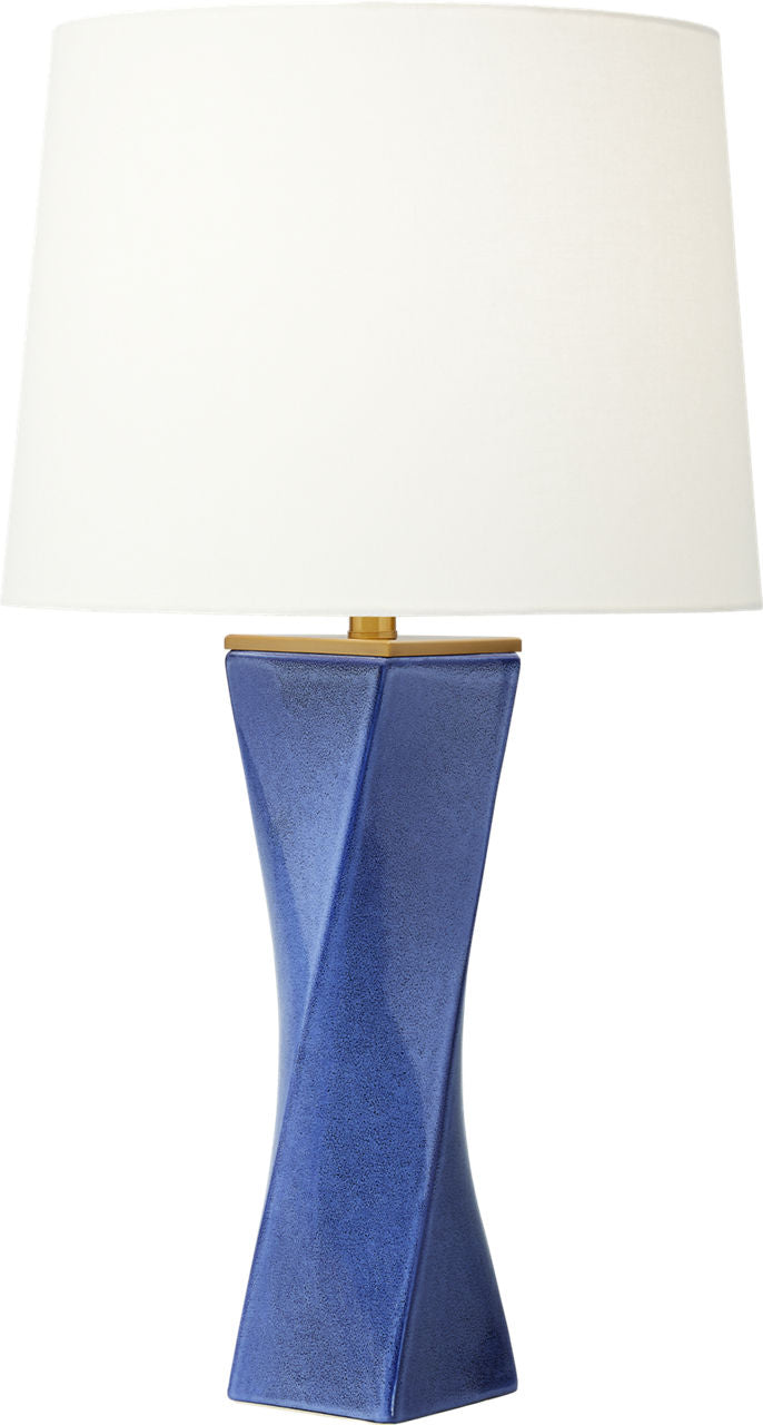 Lagos Table Lamp Frosted Blue Bulbs Included
