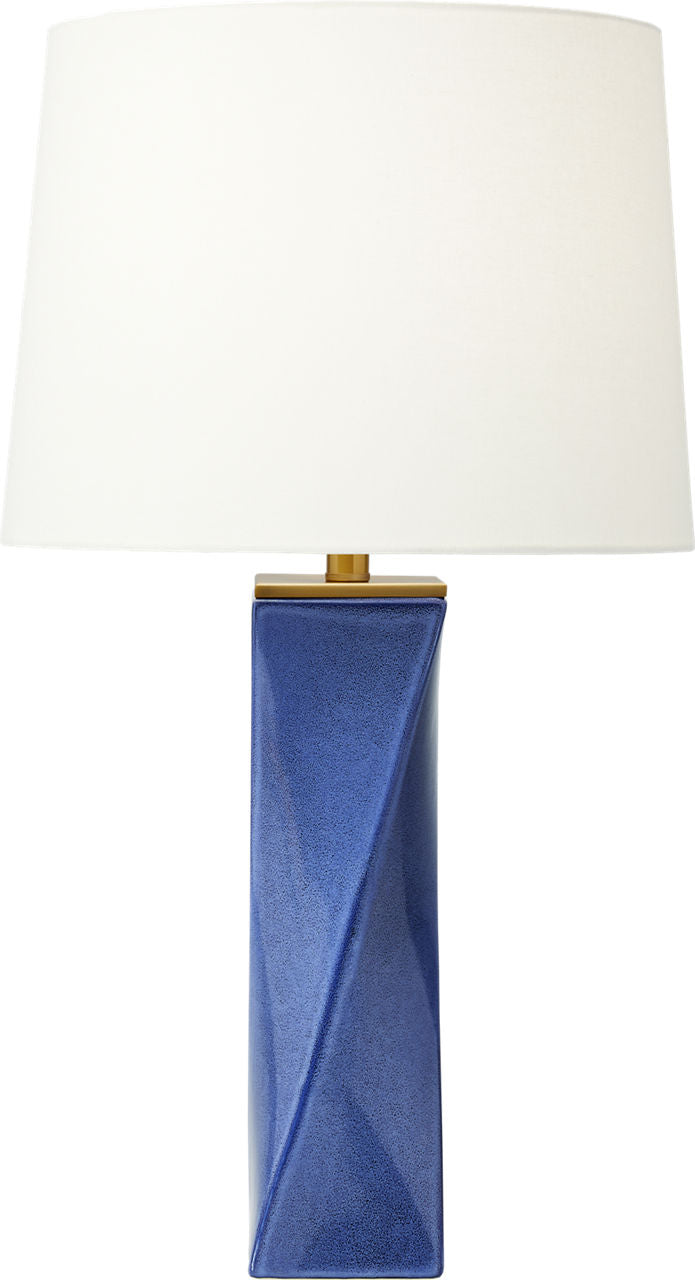 Lagos Table Lamp Frosted Blue Bulbs Included