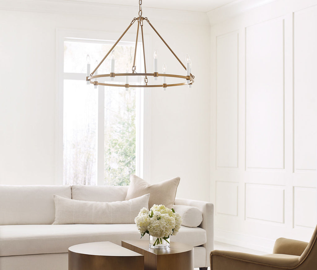 Marston Large Chandelier Burnished Brass