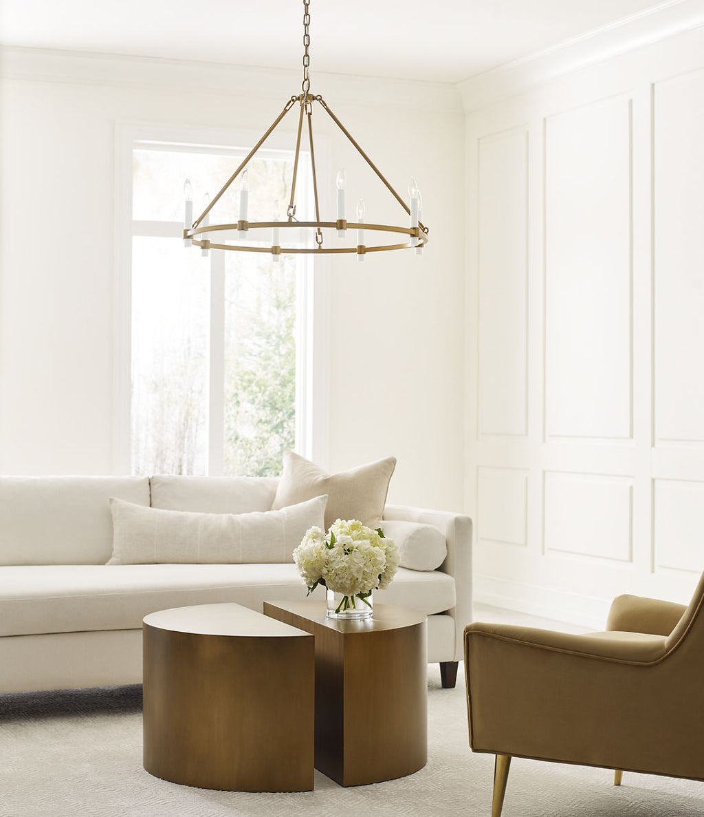 Marston Large Chandelier Burnished Brass