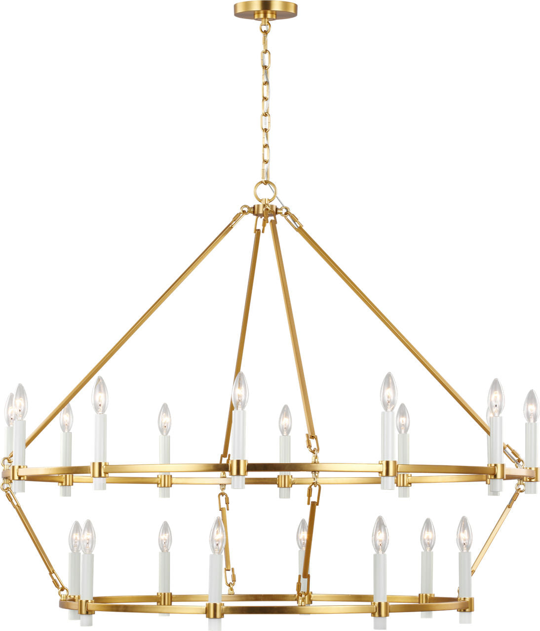 Marston 2 Tier Large Chandelier Burnished Brass