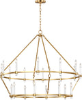 Marston 2 Tier Large Chandelier Burnished Brass