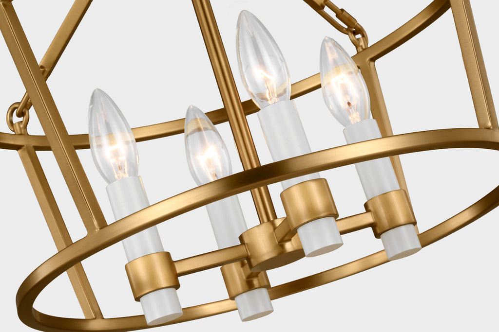 Marston Semi Flush Mount Burnished Brass