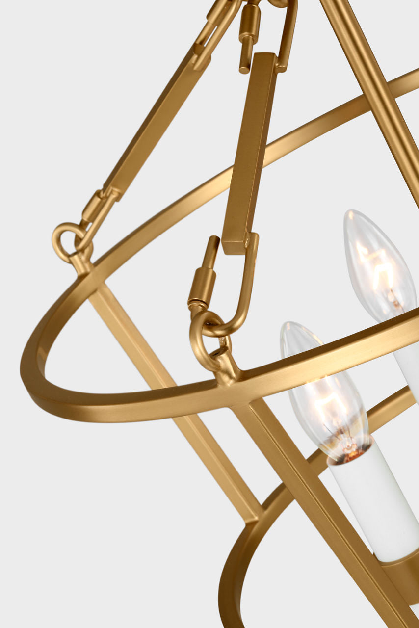 Marston Semi Flush Mount Burnished Brass