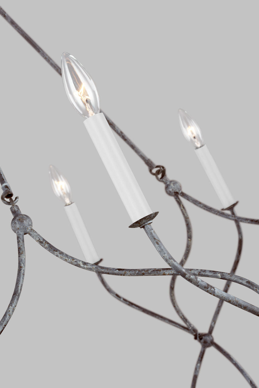 Richmond Large Chandelier Weathered Galvanized