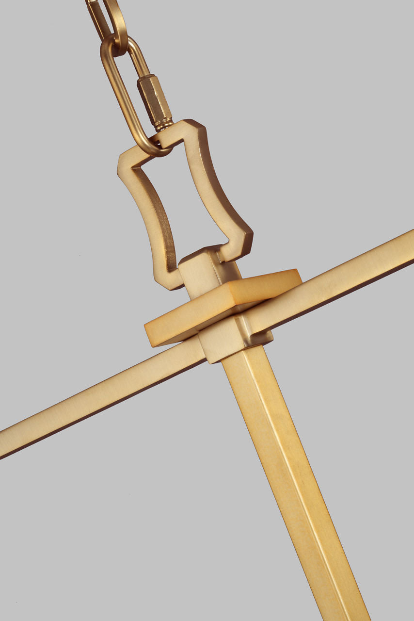 Southold Linear Lantern Burnished Brass