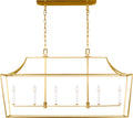 Southold Linear Lantern Burnished Brass