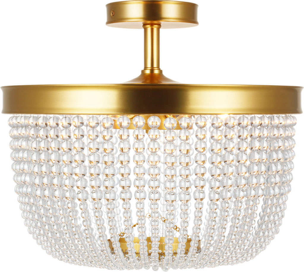 Summerhill Semi Flush Mount Burnished Brass