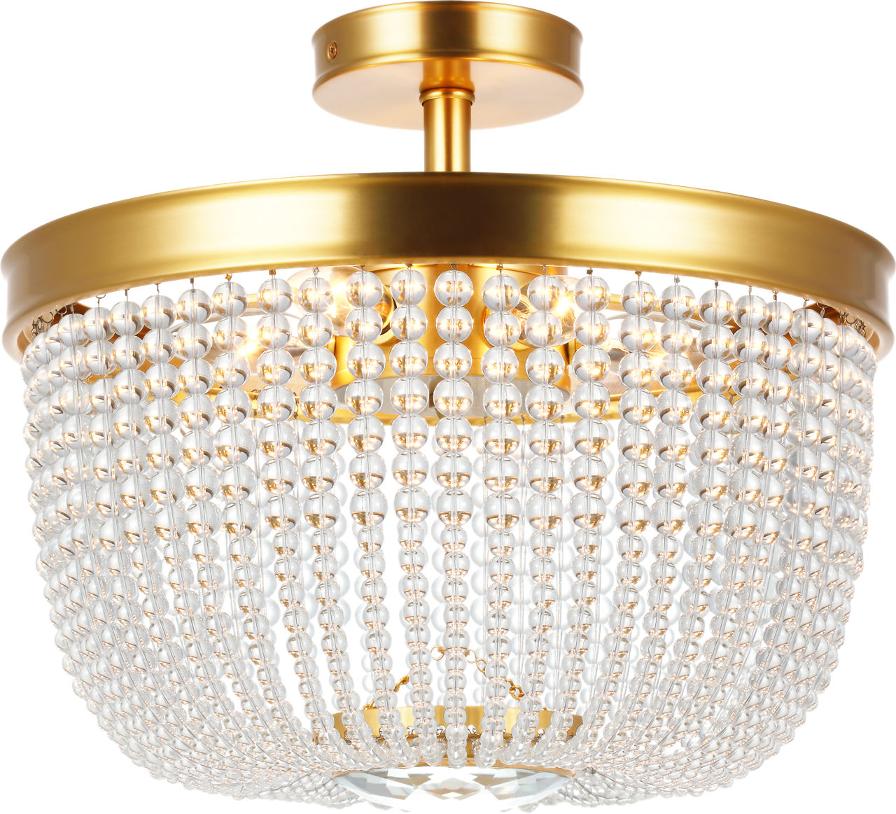 Summerhill Semi Flush Mount Burnished Brass