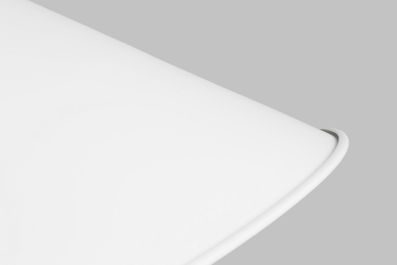 Wellfleet Wide Cone Pendant Matte White and Polished Nickel