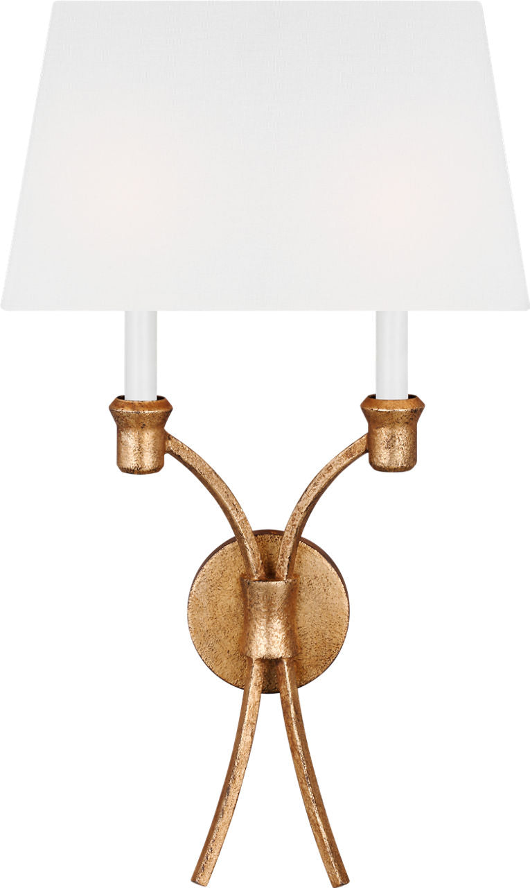 Westerly Double Sconce Antique Gild
