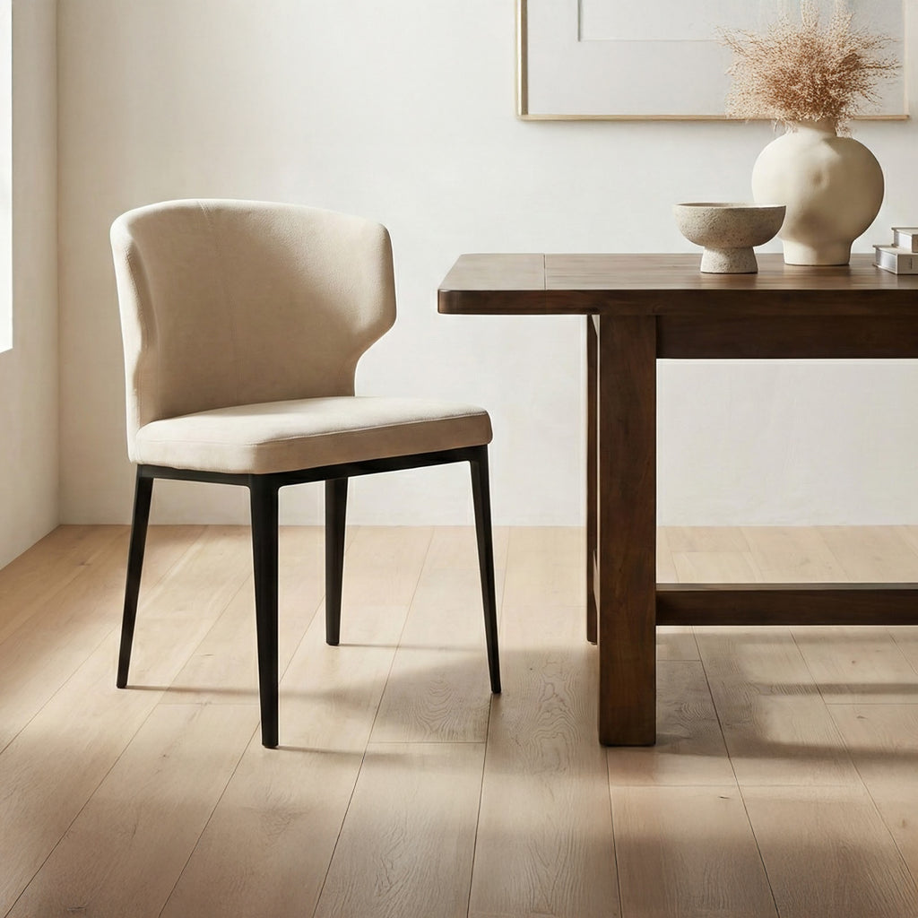 Delaney Dining Chair Warm Beige-Set of Two