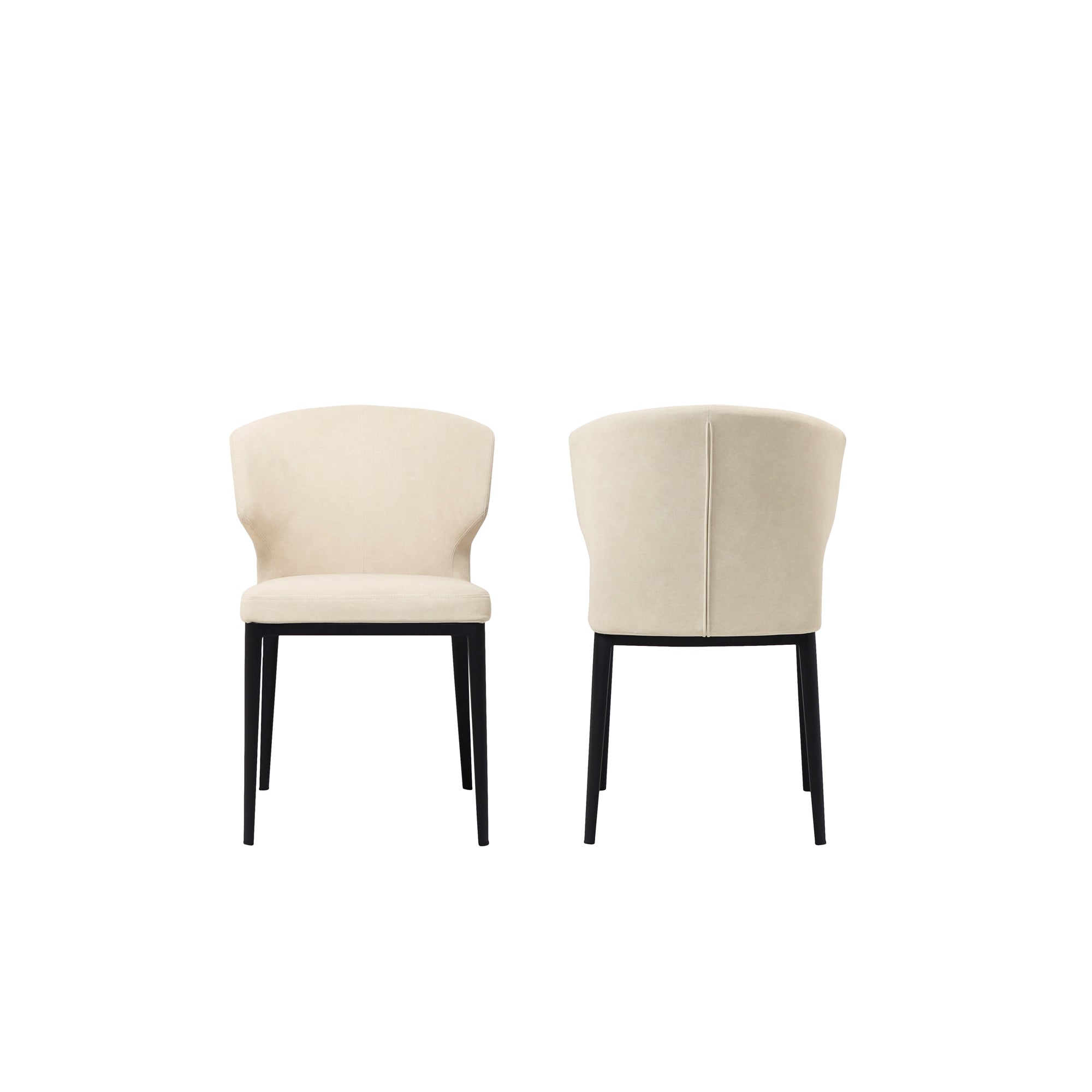 Delaney Dining Chair Warm Beige-Set of Two