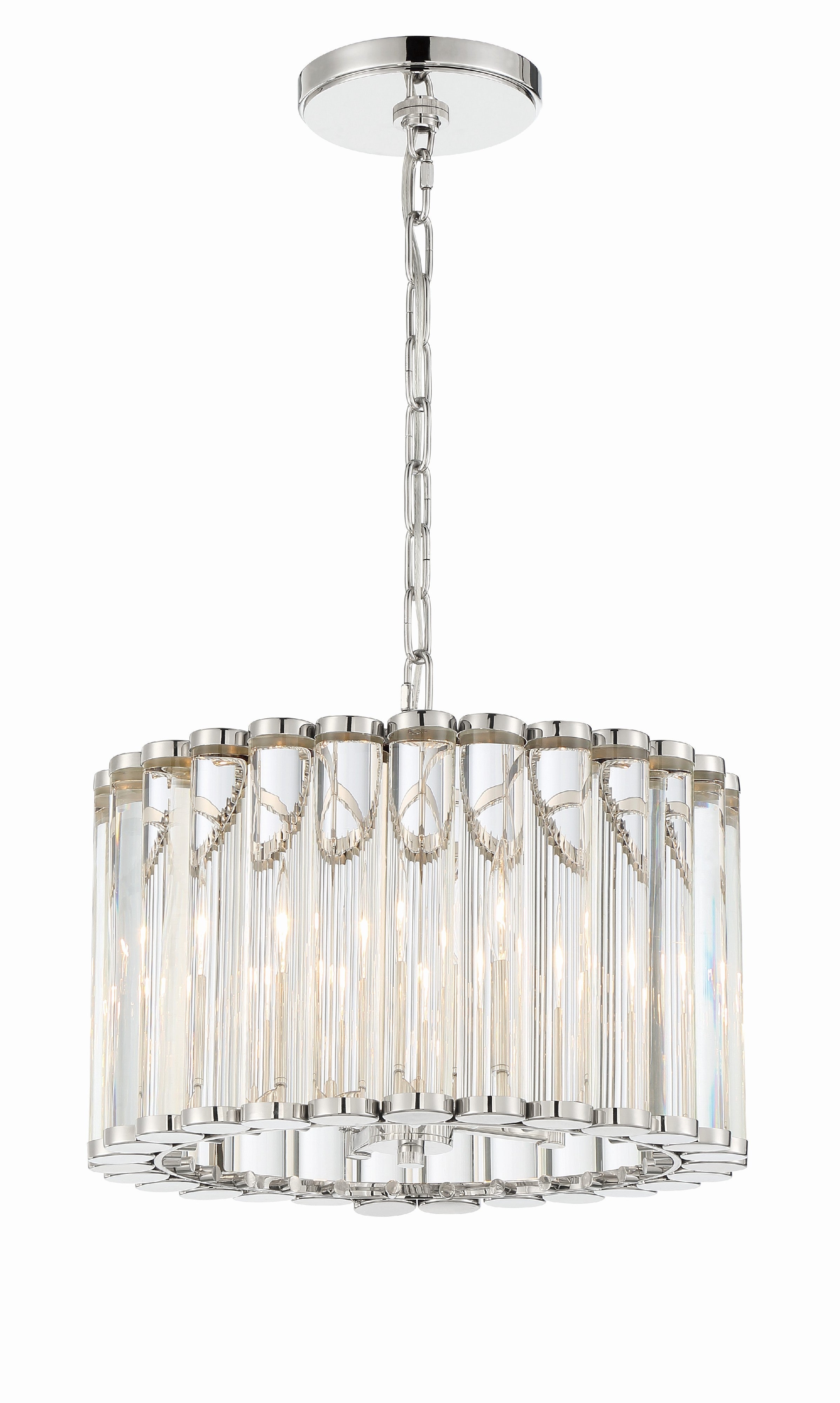 Libby Langdon Elliot 15.25'' Polished Nickel Chandelier