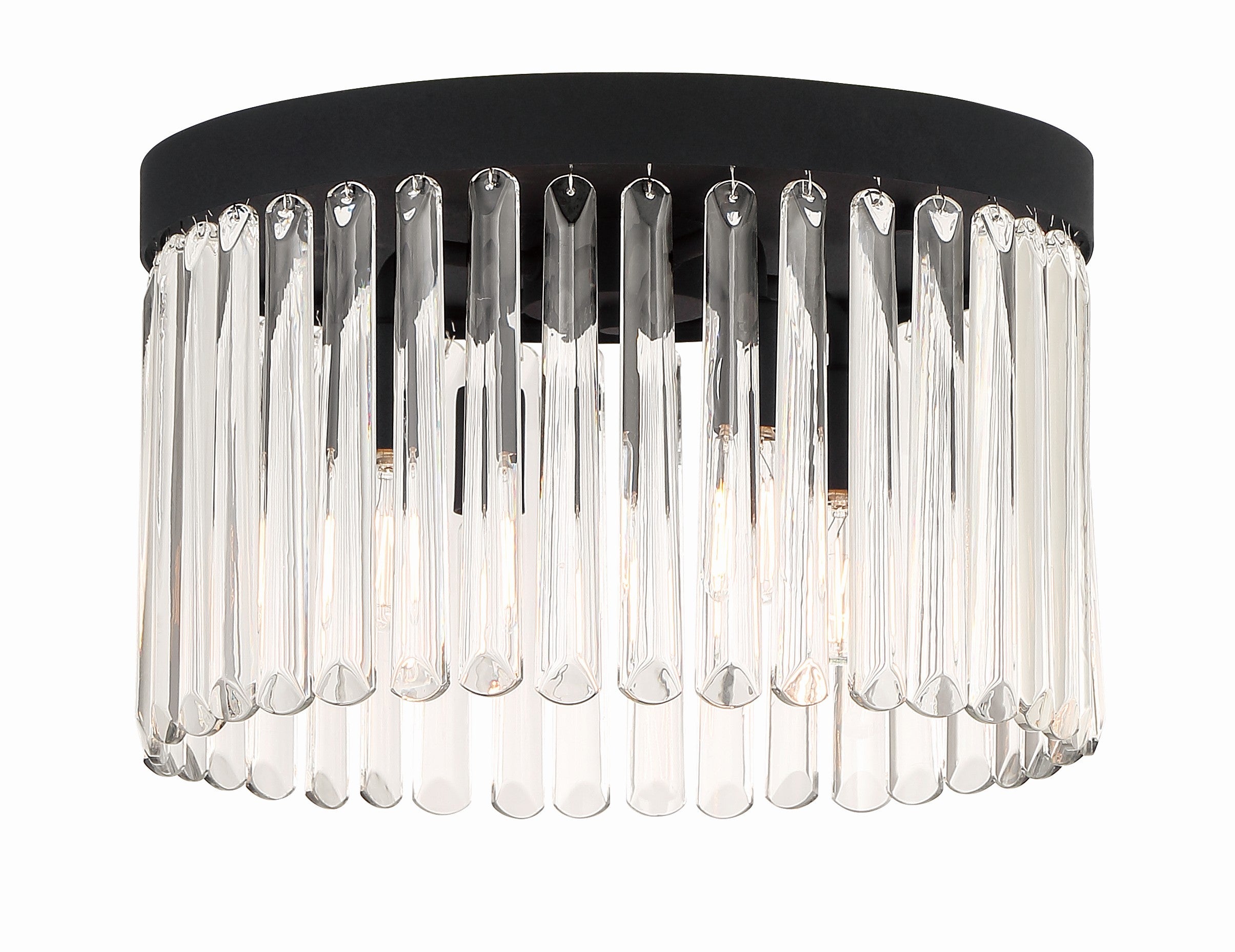 Emory 15'' Black Forged Flush Mount