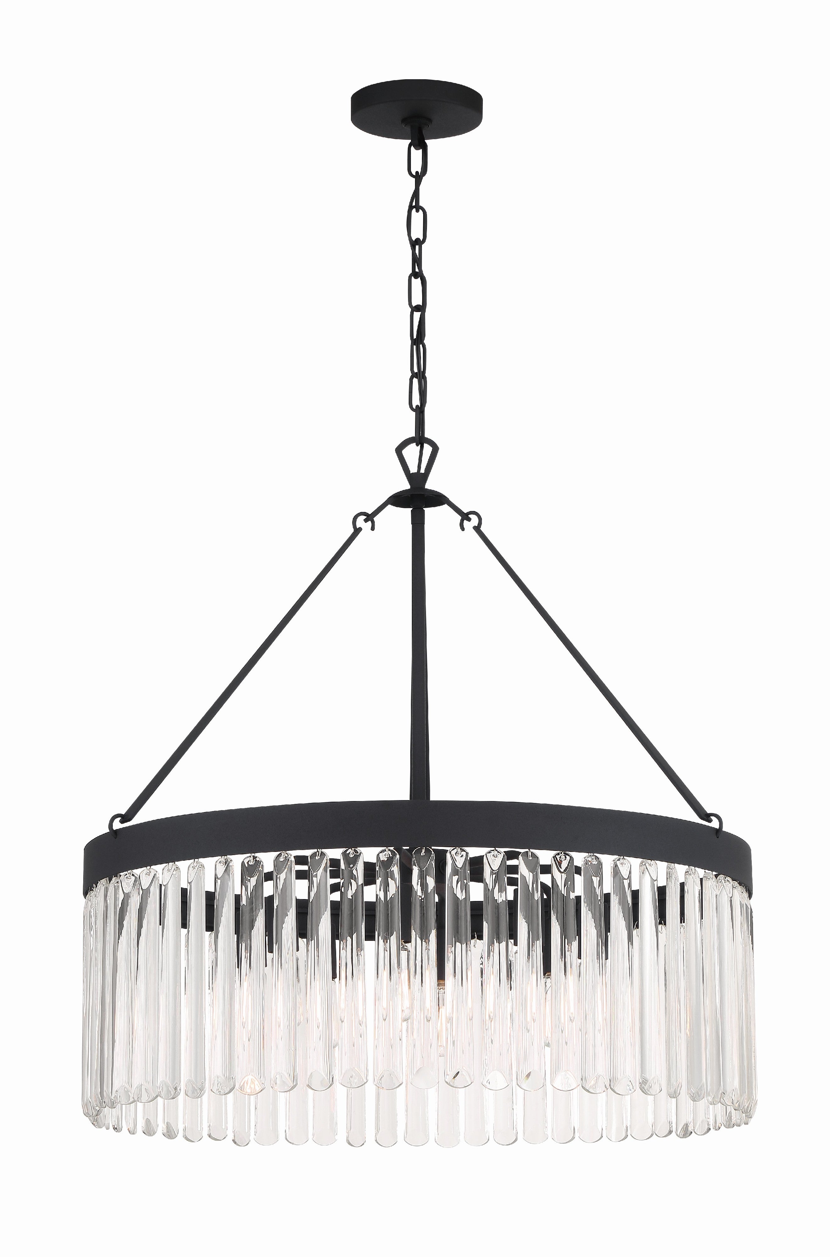 Emory 24'' Black Forged Chandelier