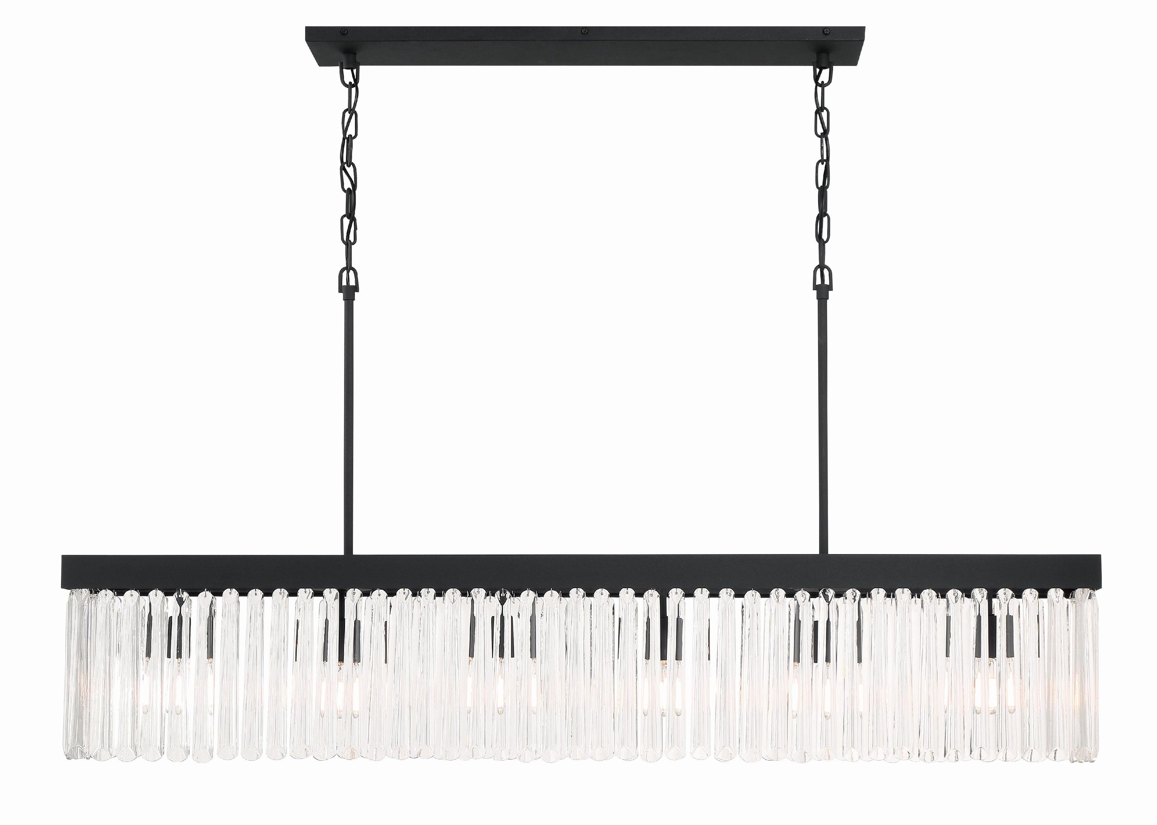 Emory 49'' Black Forged Linear Chandelier