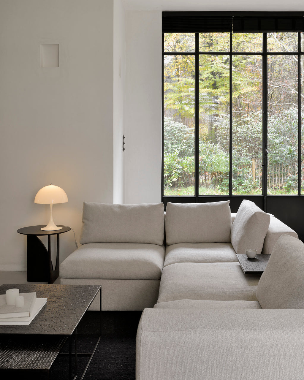 Mellow Footstool | Off White Eco Fabric