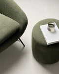 Barrow Pouf | Pine Green Fabric | 16" X 16"