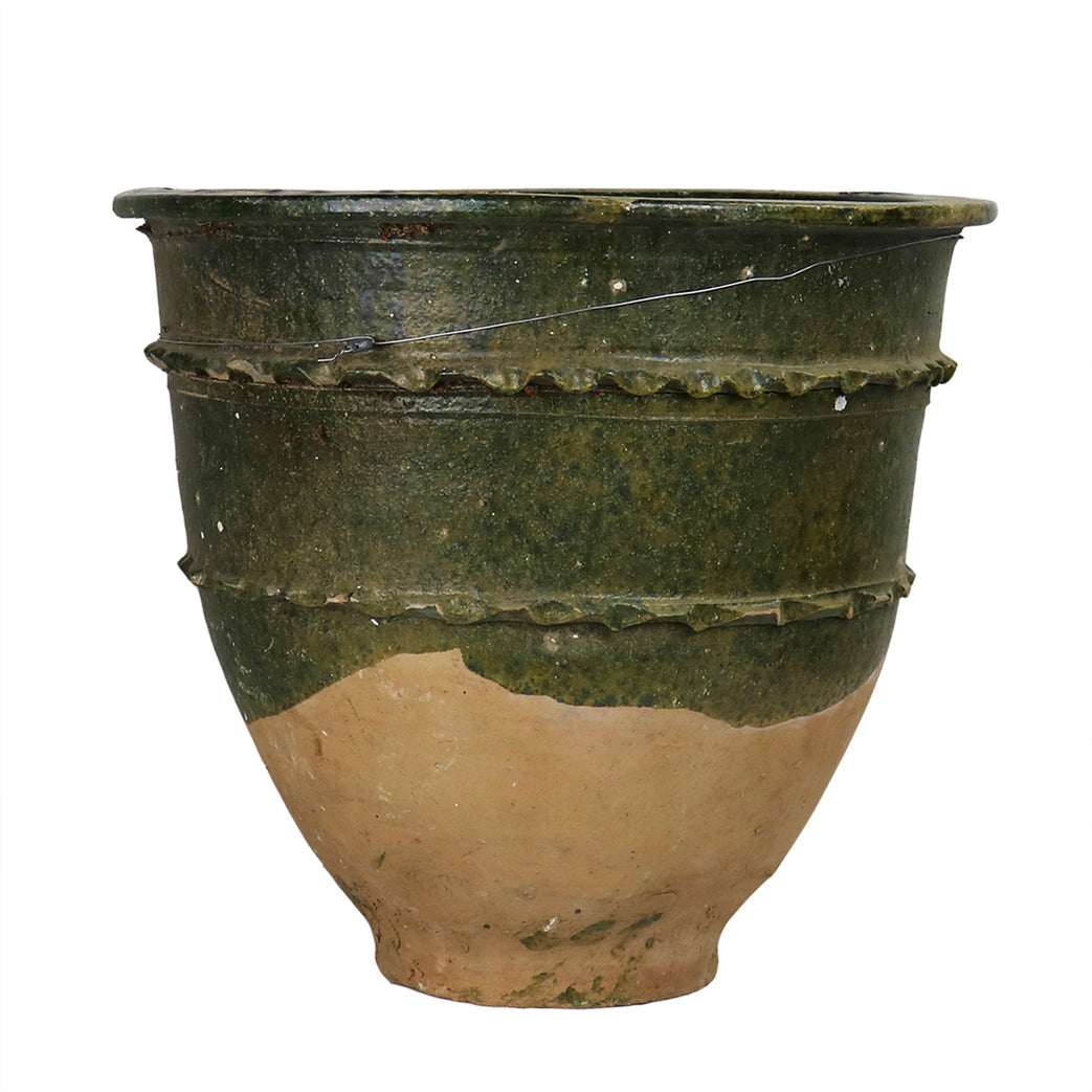 Open Mouth Mediterranean Pot | Small | Green