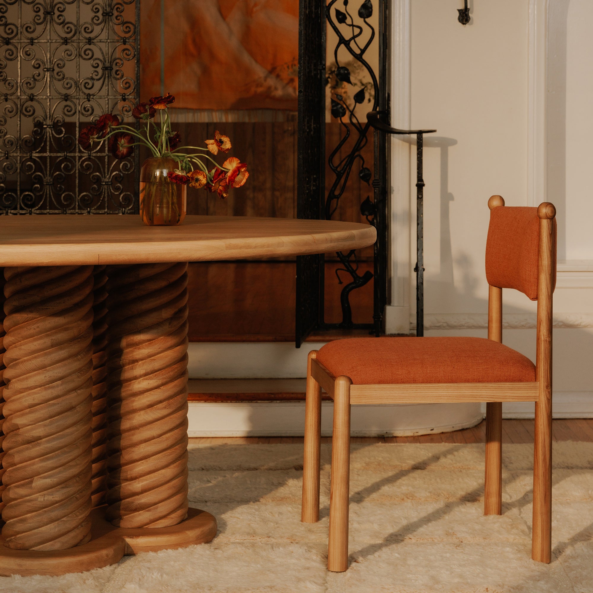 Villetta Dining Chair Deep Pink - Set Of Two