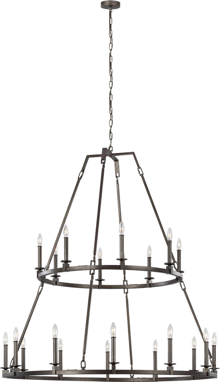 Landen Extra Large Two-Tier Chandelier Smith Steel