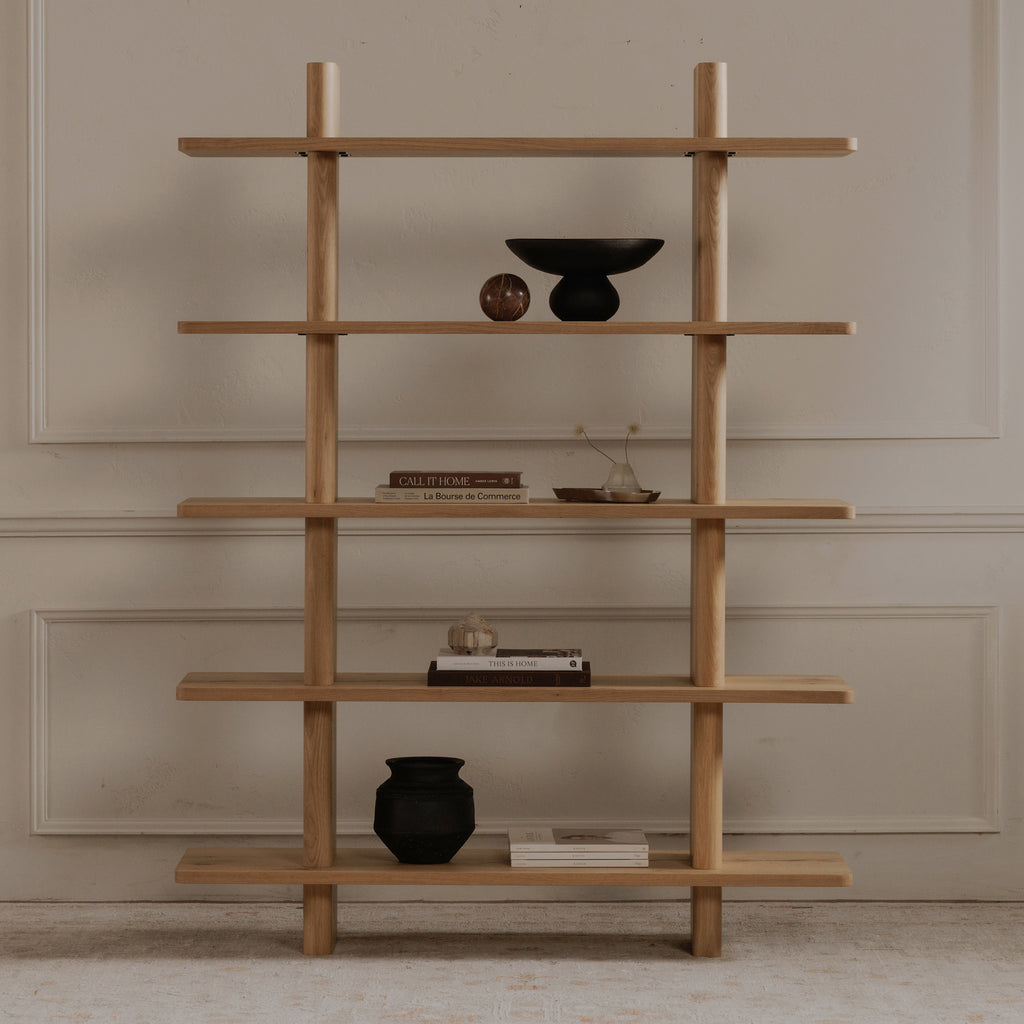 Casey Large Bookcase Rustic Oak