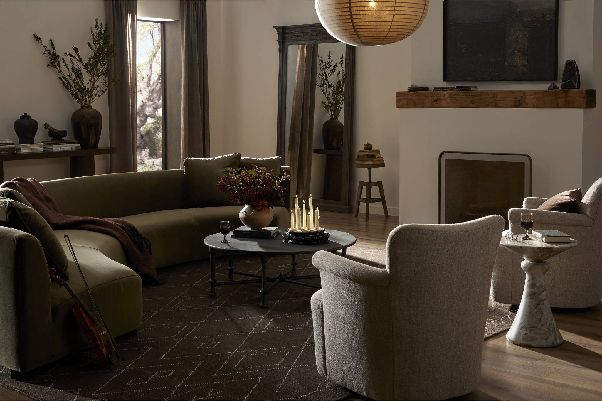 Liam Sectional - Surrey Olive