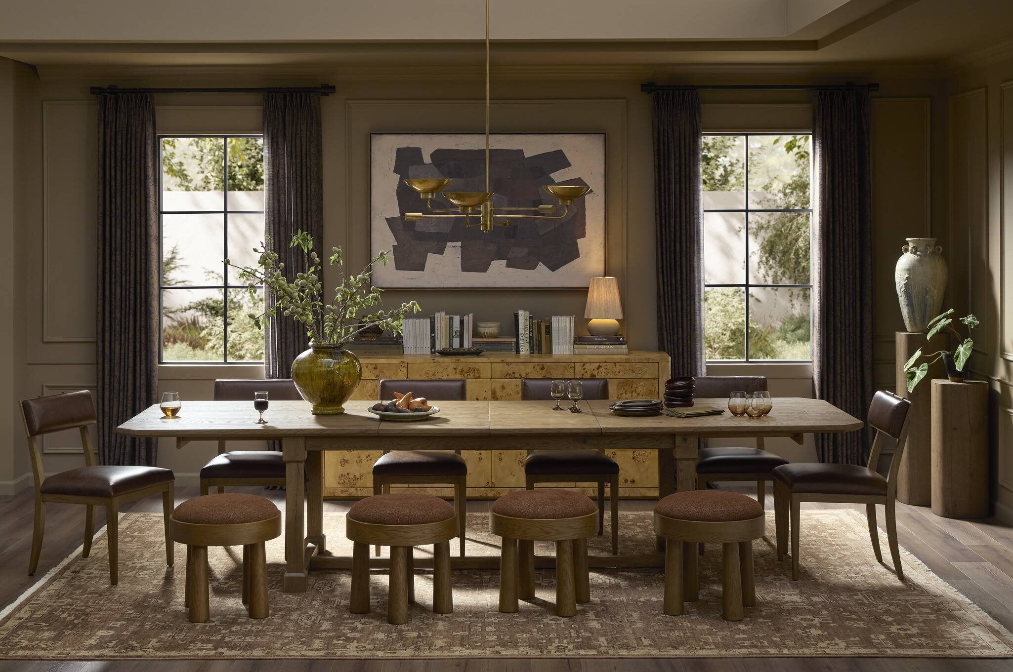 Tycho Pedestal - Brown Oak Veneer | 40"