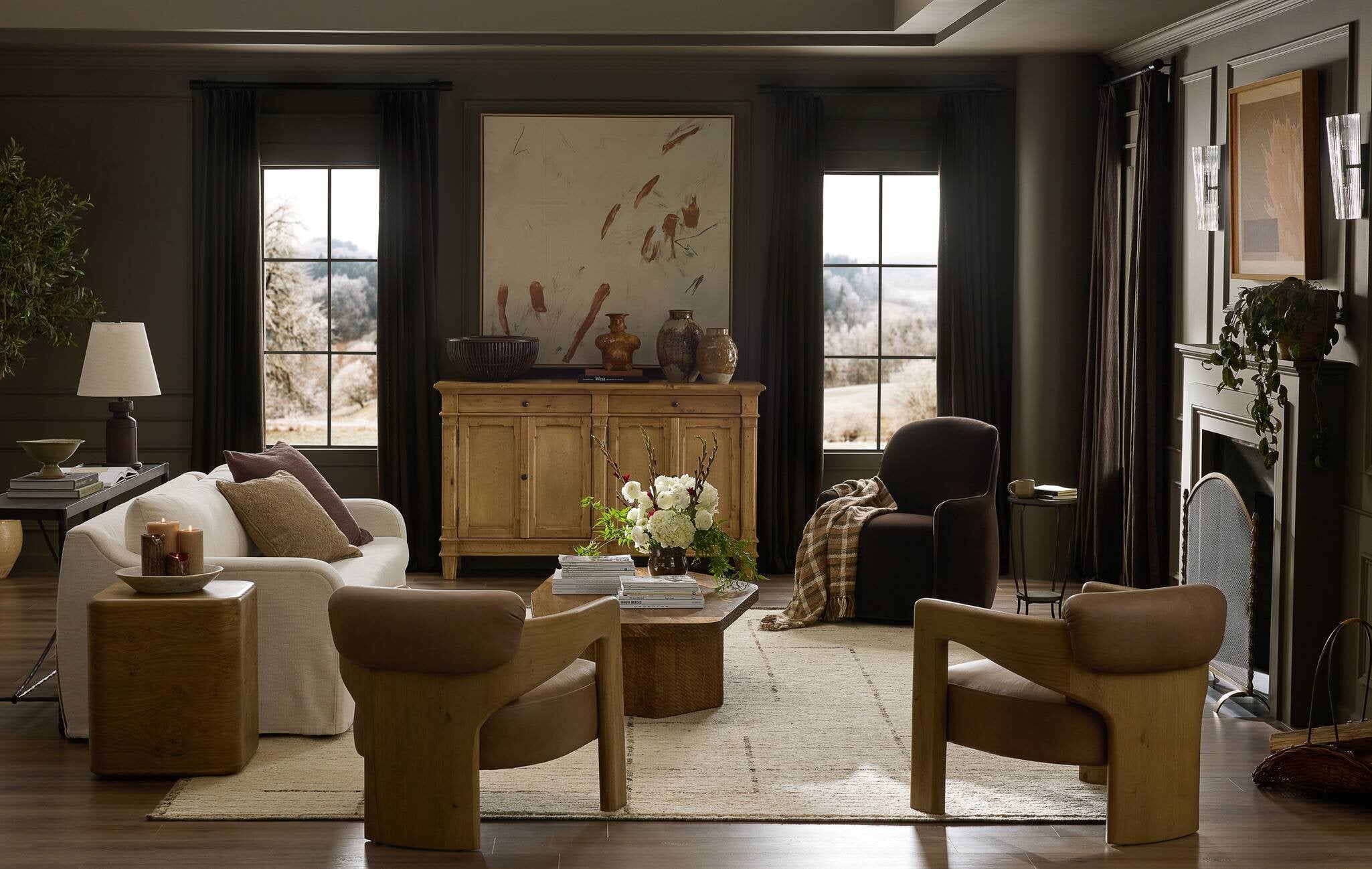 Weight Of Gesture by Coup d'Esprit - Vertical Grain White Oak Floater | 52.5" x 52.5"