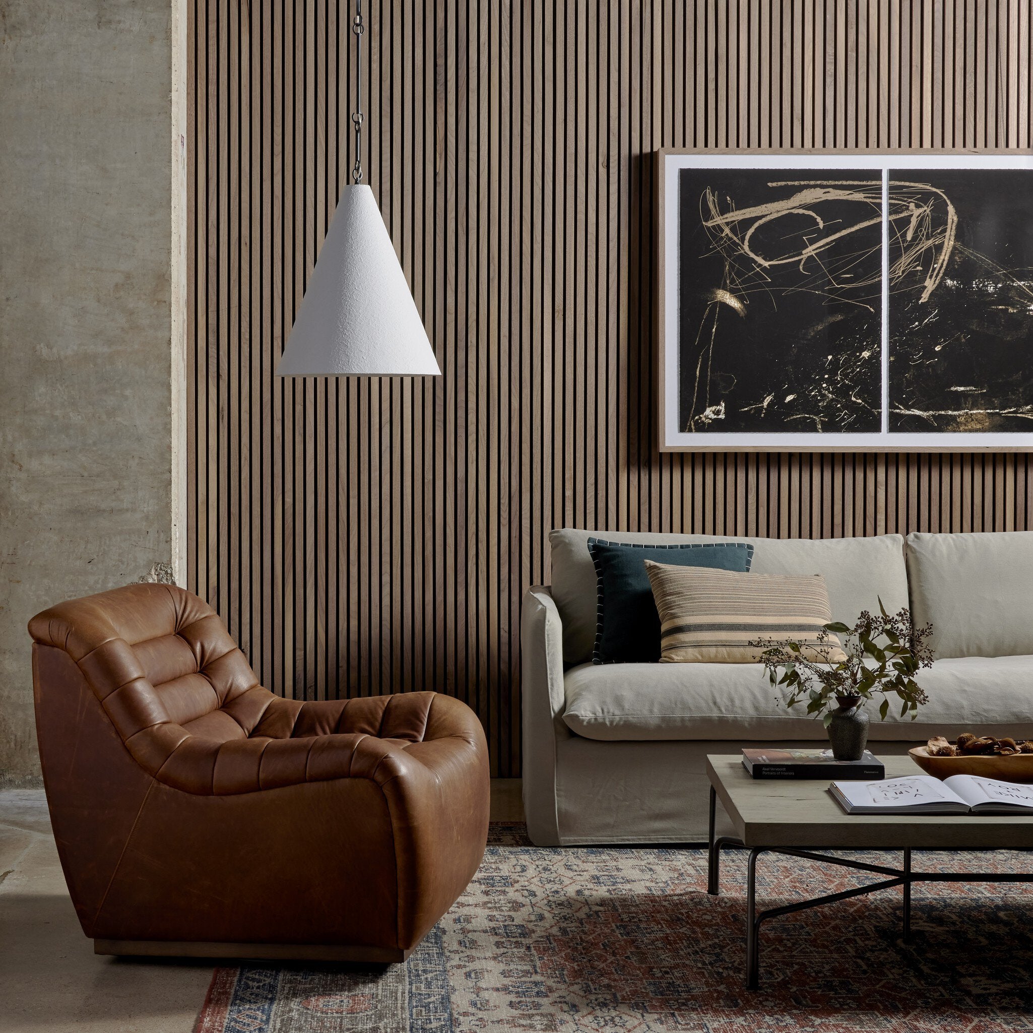 Grazia Pendant - Matte White Plaster