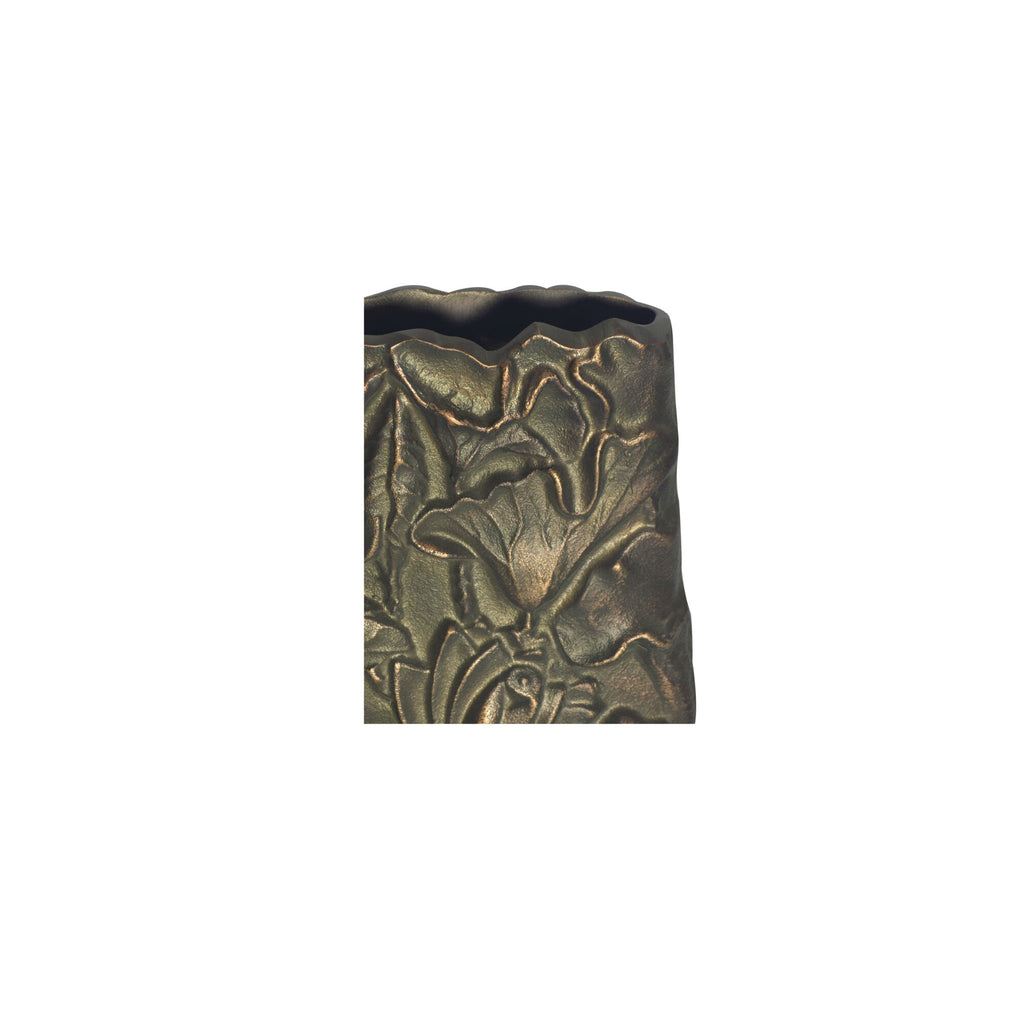 Sabine Cast Aluminum Vase Antique Brass