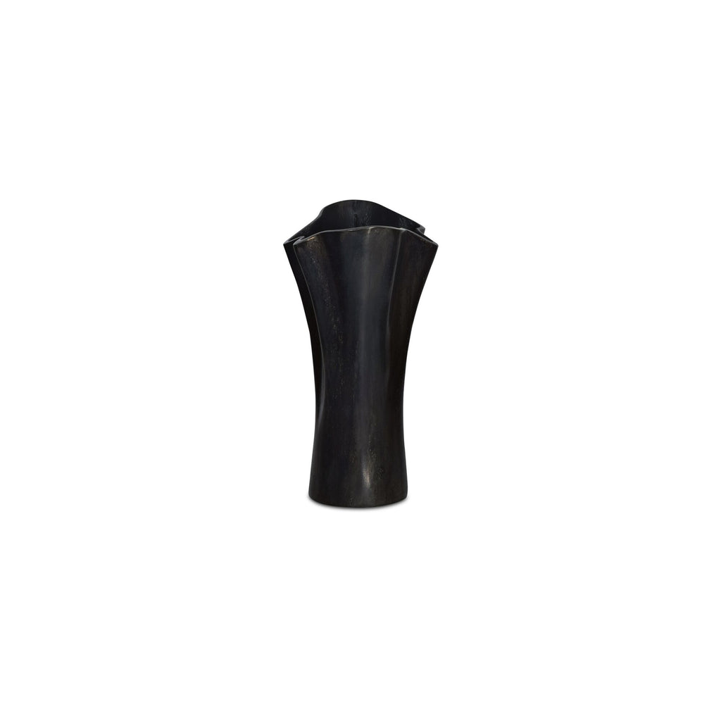 Yeri Cast Aluminum Vase Black