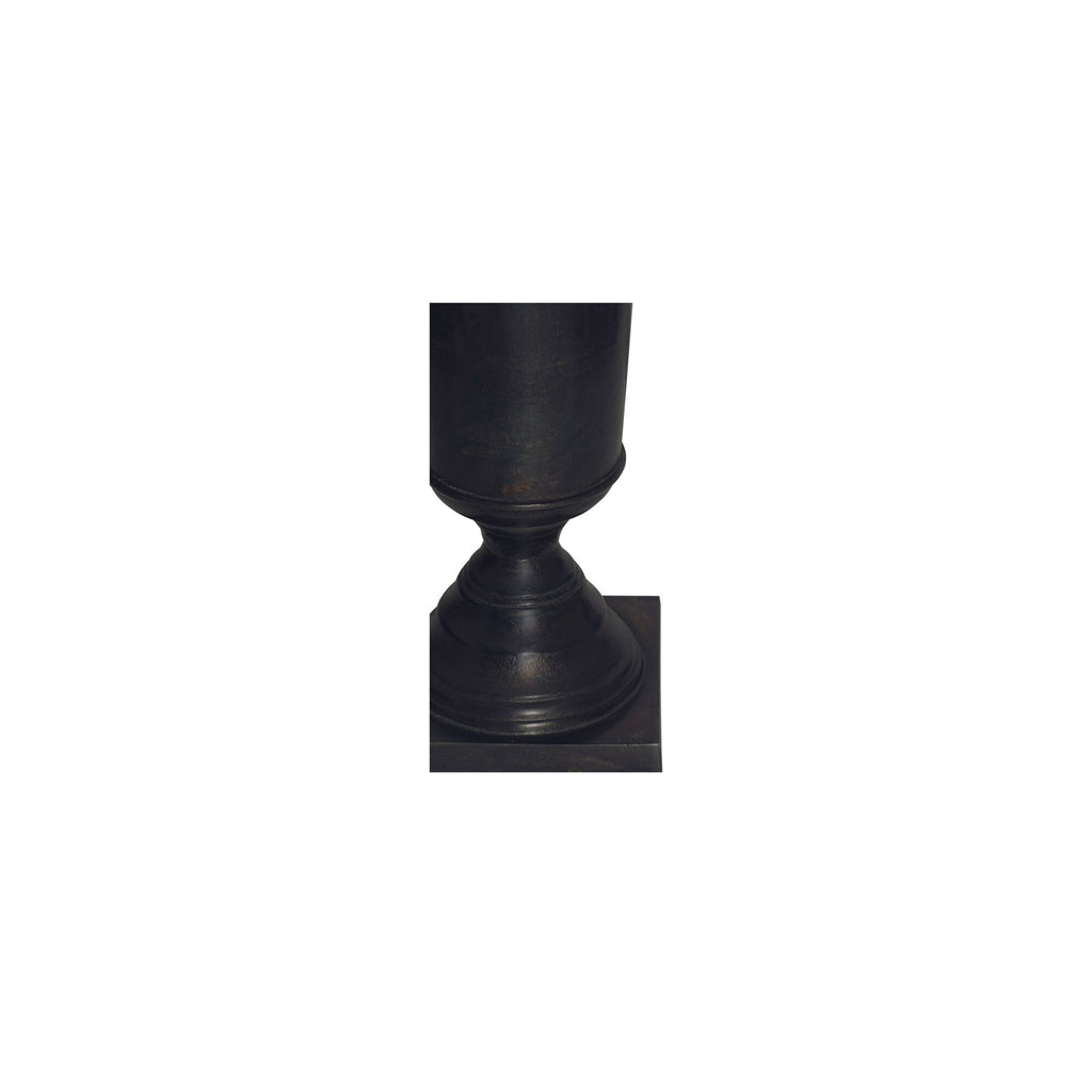 Cassia Cast Aluminum Vase Black