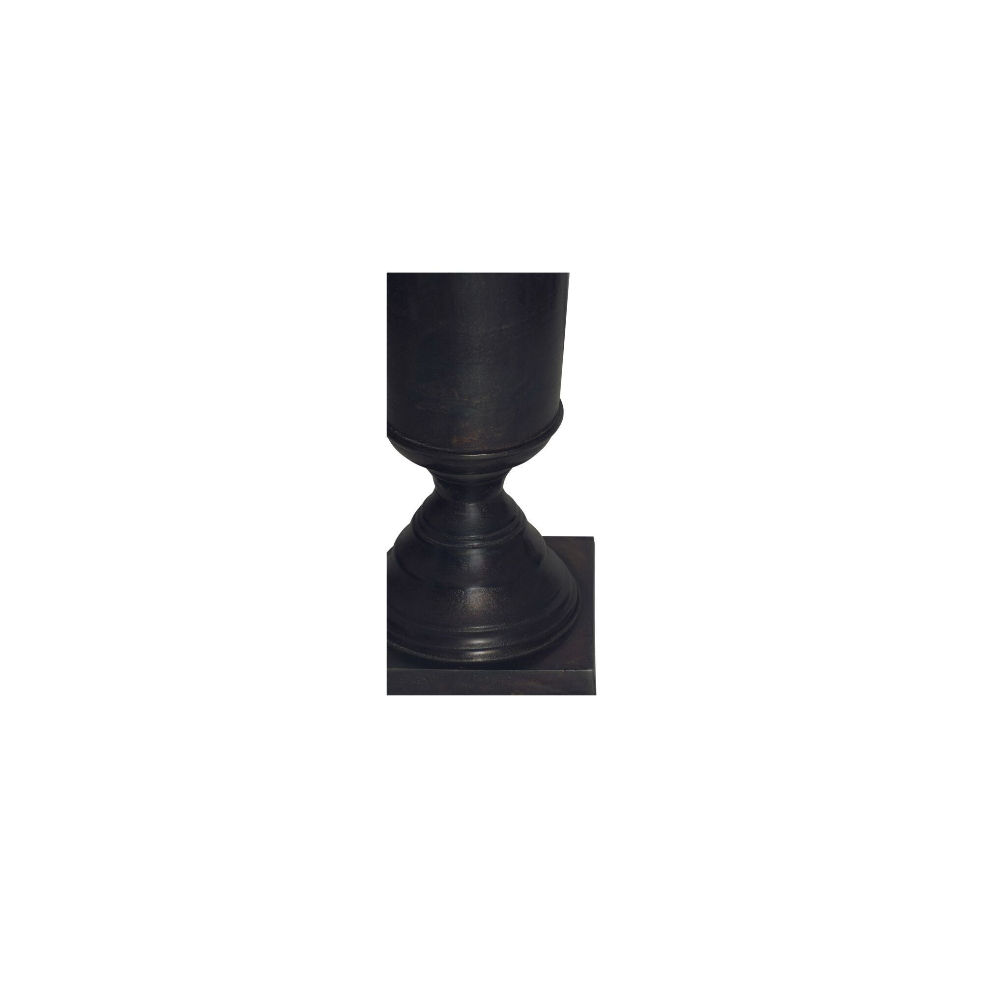 Cassia Cast Aluminum Vase Black