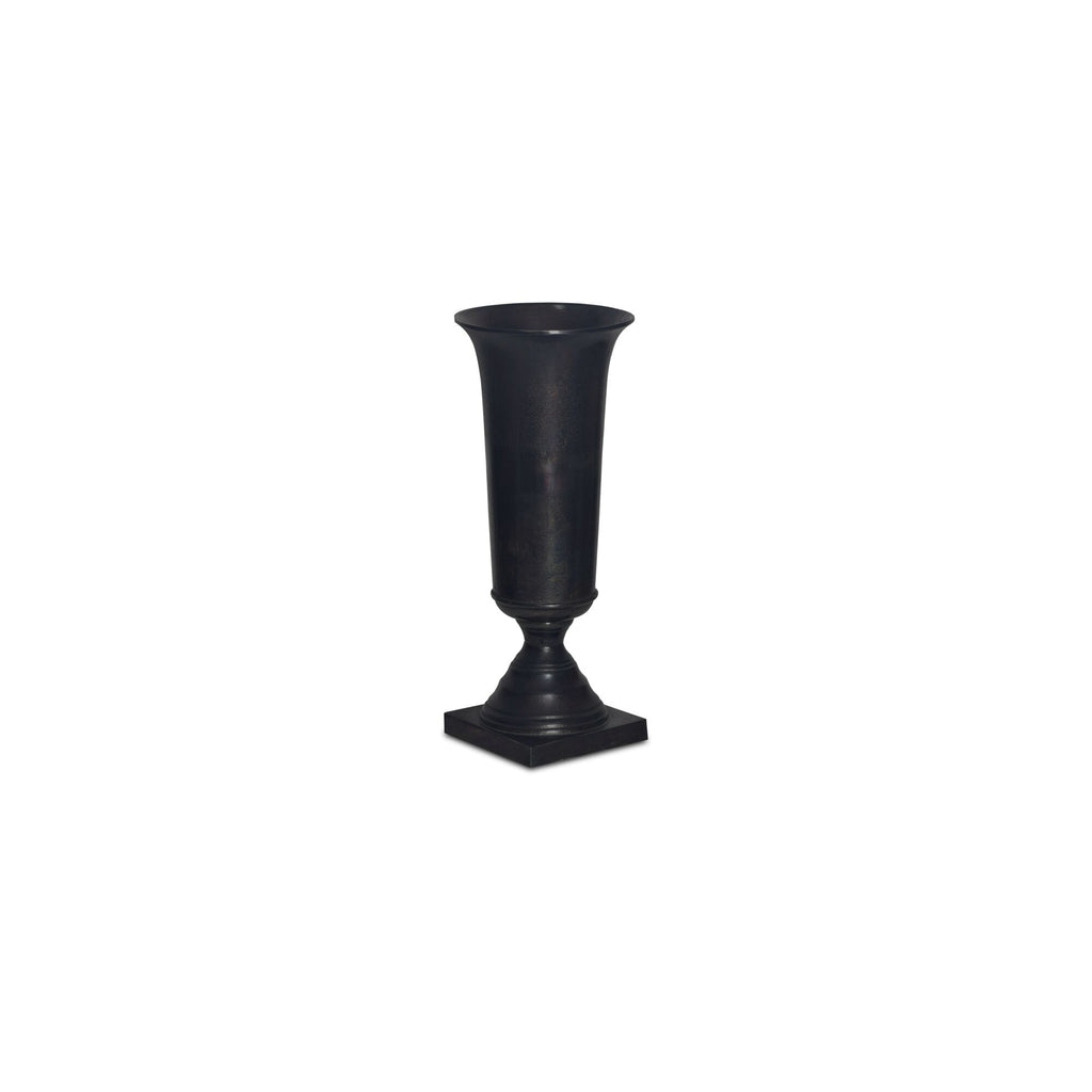 Cassia Cast Aluminum Vase Black